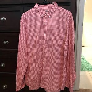 G.H. Bass Co dress shirt, coral and white